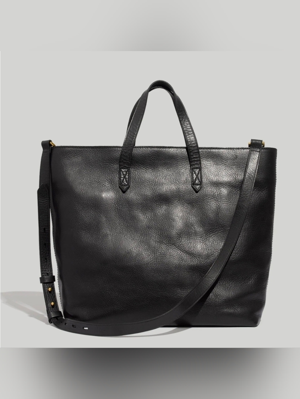 Madewell Transport Zip Top Caryall Soft Large Leather Tote Or Crossbody Bag